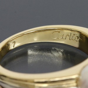 Cartier 18K Yellow White And Pink Gold Ring Size 4.25