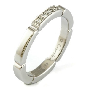 CARTIER Ring 18K white gold diamond US4 1/2 EU48 LXKG-227