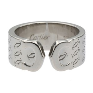 Cartier 18KWG C2 Double C Ring US5.5 LXGCH-11