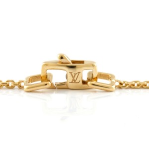LOUIS VUITTON 18K Yellow Gold Padlock Cadena Key Pandantif Lockit Necklace  CHAT-739, Other