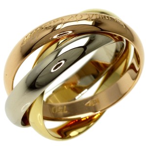 Cartier Tri-Color Gold 5.75 Trinity Ring  