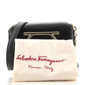 Salvatore Ferragamo Vela Flap Crossbody Bag Leather Medium