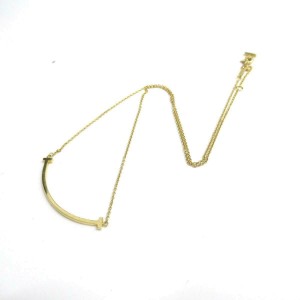 TIFFANY&CO 18k Yellow gold T smile small necklace RCB-34