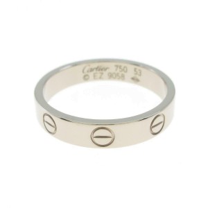 Cartier 18K white Gold Mini Love Ring LXGYMK-527