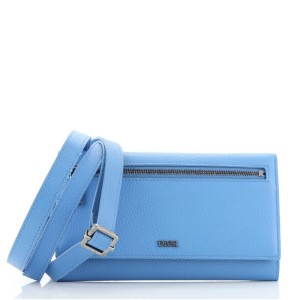 Christian Dior Front Zip Flap Wallet on Strap Leather
