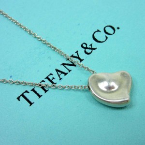 Tiffany & Co. 925 Sterling Silver Full Heart Necklace   