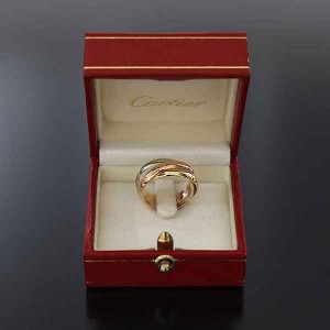 Cartier 18K Yellow Pink White Gold Trinity Ring LXGNTR-16