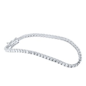 True 14k White Gold  2.01ct Diamond Tennis Bracelet