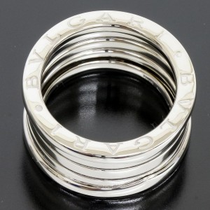 Bulgari B.Zero 1 18K White Gold Band Ring 