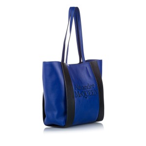 Alexander McQueen Logo Leather Tote Bag