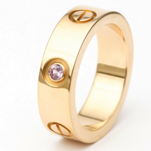 CARTIER 18k Pink Gold Love Sapphire Ring LXGoodsLE-122