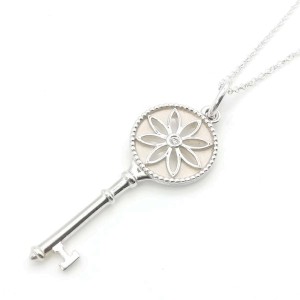 Tiffany & Co. silver 1P Diamond Daisy necklace