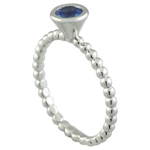 0.45 Carat Sapphire 14K White Gold Ring