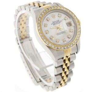 Rolex Datejust Ladies 2-Tone 18K Gold/SS 26mm Jubilee Watch 79173 w/Silver MOP Diamond Dial & Bezel