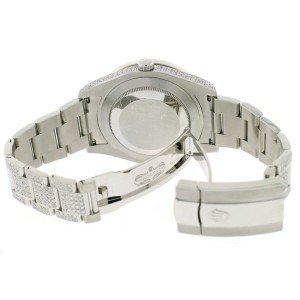 Rolex Datejust II 41MM Stainless Steel Automatic Mens Oyster Watch w/14.2Ct Diamond Dial, Bezel, & Bracelet 116300