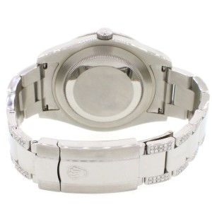 Rolex Datejust II 41MM Stainless Steel Automatic Mens Oyster Watch w/6.1Ct Diamond Dial, Bezel, & Bracelet 116300