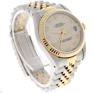 Rolex Datejust 2-Tone Gold/Steel Factory Jubilee Arabic Dial 31mm Midsize Watch 68273