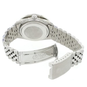 Rolex Datejust 36mm SS Automatic Jubilee Watch w/MOP Diamond Dial & 3.65Ct Bezel