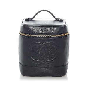 CHANEL CC Caviar Leather Vanity Bag