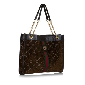 Gucci Large GG Velvet Rajah Tote Bag