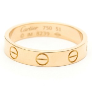 CARTIER 18K Pink Gold Mini Love Ring LXGoodsLE-563