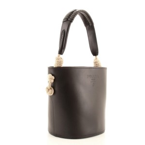  Prada Tambour Bucket Bag Leather with Rope Detail Medium