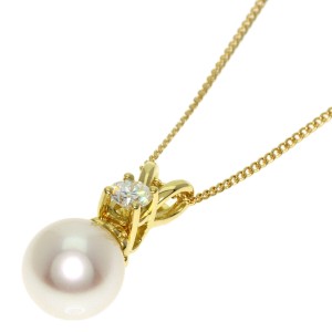 Tiffany & Co 18K Yellow Gold Pearl Diamond Necklace QJLXG-2525