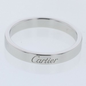CARTIER 950 Platinum Engraved Ring LXGBKT-609
