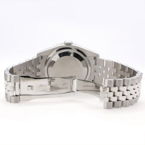 Rolex Datejust 116200 36mm 2ct Diamond Bezel/Blue Flower Diamond Arabic Dial Steel Watch