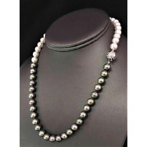 Akoya Pearl Diamond 14k White Gold Necklace 8 mm Certified $4,950  