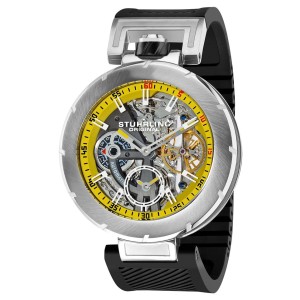 Stuhrling Emperor Vortex 324.331665 Stainless Steel & Rubber 49mm Watch