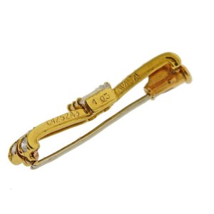 Van Cleef & Arpels Gold Diamond Bow Brooch