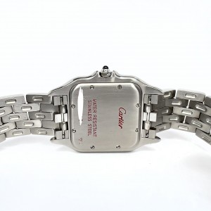 CARTIER PANTHÉRE 27mm Steel Watch 0.48TCW Diamond Bezel 