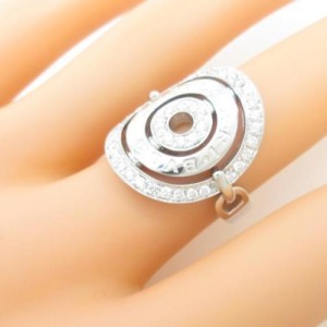 Bulgari 18K White Gold Diamond Asutorare Ring Size 6.25