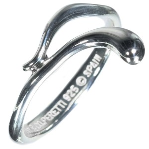 TIFFANY & Co 925 Silver Freeform teardrop Ring 