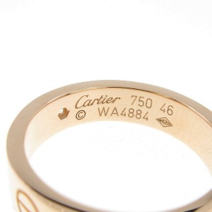 Cartier Mini Love 18k Pink Gold Diamond Ring
