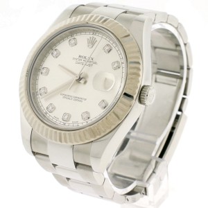 Rolex Datejust II Factory Diamond Dial 41MM Oyster Watch 116334 Box Papers