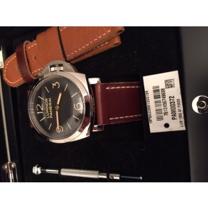 Panerai Luminor PAM372 Stainless Steel & Leather 47mm Watch