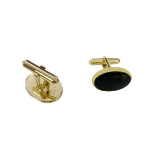 Tiffany & Co. Heliotrope (Bloodstone) 14k Gold Cufflinks