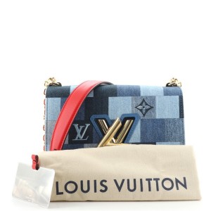 Louis Vuitton Twist Handbag Patchwork Denim MM