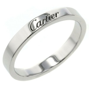 CARTIER 950 Platinum Engraved Ring LXGBKT-610