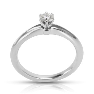 Tiffany & Co. Platinum Diamond Wedding Engagement Solitaire Ring