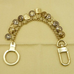 LOUIS VUITTON Brass Porte Cles Chaine Pastilles Charm Necklace