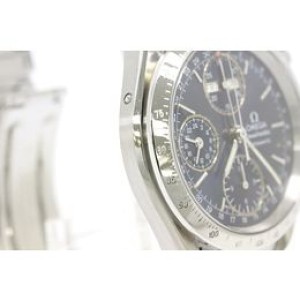 Omega Speedmaster Triple Date Stainless Steel Automatic Mens Watch