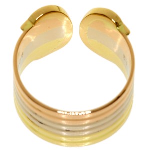 CARTIER Tri-Color Gold 2C Ring US 5.5 QJLXG-1411