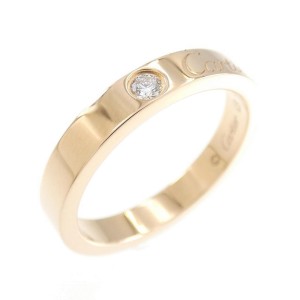 Cartier Wedding 18k Pink Gold Diamond Ring 