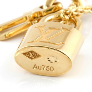 Louis Vuitton pendentif Vault upside down Necklace K18 Yellow Gold