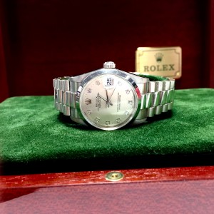 Rolex Datejust Platinum & Diamond 30mm Watch