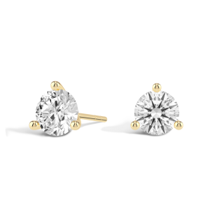 1.50Ct Martini Lab Grown Diamond Stud Earrings in 14K Yellow Gold
