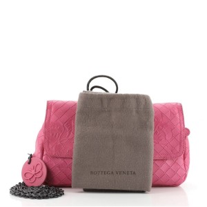 Bottega Veneta Expandable Chain Crossbody Bag Embossed Intrecciato Nappa Small